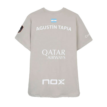 T-shirt Nox Sponsors AT10 Grey Agustin Tapia 2026 Official Padel T-Shirt grey #Color_Grey