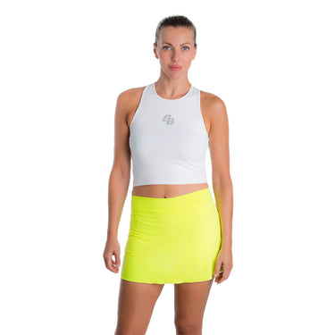 Padel skirt Belen Berbel Basica Recta Fluor yellow #Color_Yellow