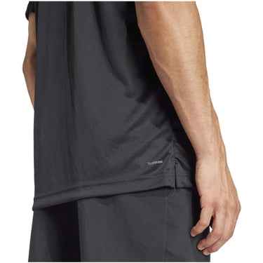 Padel T-shirt Adidas Club 3STR Ale Galán black #Color_Black