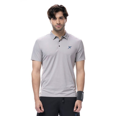 Padel polo Drop Shot Taiga Shirt grey #Color_Grey