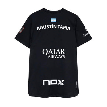 T-shirt Nox Sponsors AT10 Black Agustin Tapia 2026 Official Padel T-Shirt black #Color_Black