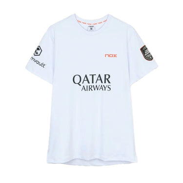 T-shirt Nox Sponsors AT10 White Agustin Tapia 2026 Official Padel T-Shirt white #Color_White