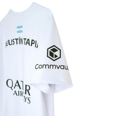 T-shirt Nox Sponsors AT10 White Agustin Tapia 2026 Official Padel T-Shirt white #Color_White