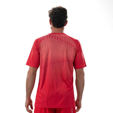 Padel T-shirt Drop Shot Benara Lima T red #Color_Red
