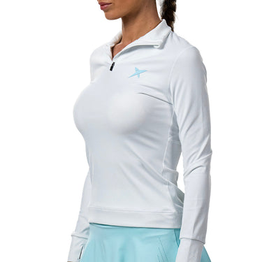 Padel sweatshirt women's Drop Shot Opalo SS25 white #Color_White