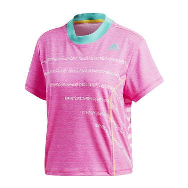 Padel T-shirt Adidas Seasonal Shock W pink #Color_Pink